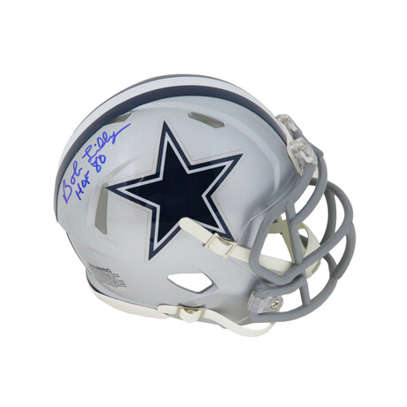 Bob Lilly // Signed Dallas Cowboys Riddell Speed Mini Helmet w/HOF'80
