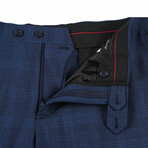 Plaid Wool Suit // Blue (S36X29)