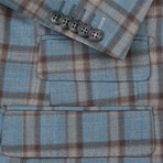 Stereoscopic-Grid Wool Suit // Light Gray (S36X29)