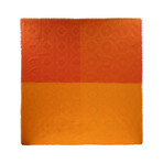 Patchwork Woven Shawl // Red + Orange