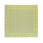4G Monogram Print Square Silk Scarf // Fluo Yellow