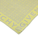 4G Monogram Print Square Silk Scarf // Fluo Yellow