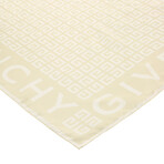 Square Monogram Clay Silk Scarf // Ivory