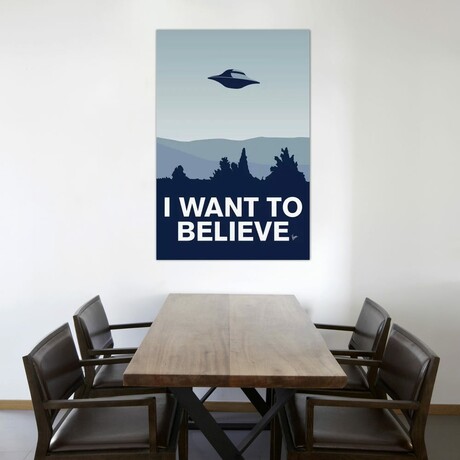 I Want To Believe // X-Files // Chungkong (12"W x 18"H x 1.5"D)