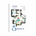 Apartment From Seinfeld // TV Floorplans & More (12"W x 18"H x 1.5"D)