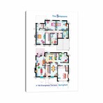 House From The Simpsons // TV Floorplans & More (12"W x 18"H x 1.5"D)