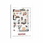 Dexter Morgan's Apartment // TV Floorplans & More (12"W x 18"H x 1.5"D)