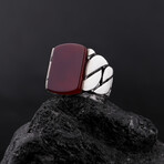 Red Agate Chain Ring (5)
