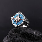 Anchor and Compass Ring with Turquoise (7)