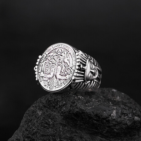 Anubis and Horus Egyptian Coin Ring (5)