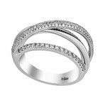 18K White Gold Diamond Ring I // Ring Size: 6.75 // New