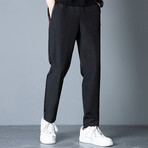 The Track Pant // Straight Fit // Black (XL)