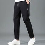 The Track Pant I // Straight Fit // Black (4XL)
