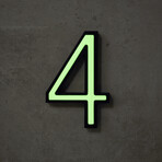 4 // Glow in the Dark House Number // Green