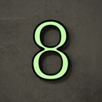 8 // Glow in the Dark House Number // Green
