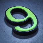 9 // Glow in the Dark House Number // Green