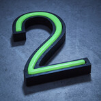 2 // Glow in the Dark House Number // Green