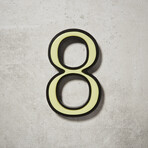 8 // Glow in the Dark House Number // Green