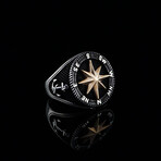 Compass and Wheel Ring (8.5)
