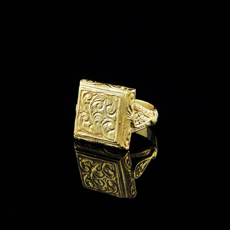 18k Gold Plated Square Ring (5)