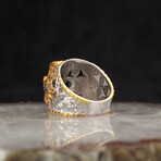 Large Lab Sapphire Ring (7.5)