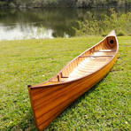 Wooden Canoe with Ribs // 18 ft