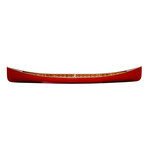 Red Wooden Canoe with Ribs