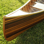 Wooden Canoe With Ribs Curved Bow // Matte Finish // 12 ft