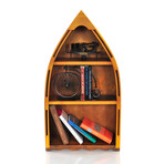 Wooden Canoe Book Shelf // Small