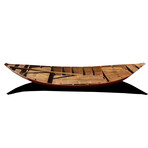 South East Asia Sampan Boat Red Bottom Thuyen Ba La Tam Ban // Display Only