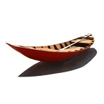 South East Asia Sampan Boat Red Bottom Thuyen Ba La Tam Ban // Display Only