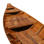 South East Asia Sampan Boat Red Bottom Thuyen Ba La Tam Ban // Display Only