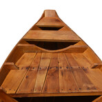 South East Asia Sampan Boat Red Bottom Thuyen Ba La Tam Ban // Display Only