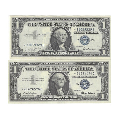 1957 $ 1 Silver Certificate Star