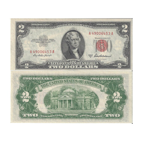 1953 A $2 Legal Tender