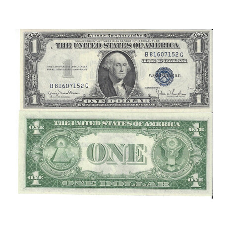 1935 D $ 1 Silver Certificates Narrow