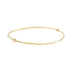 Ippolita // 18K Yellow Gold + Diamond Bangle Bracelet // 7" // Estate