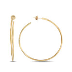 Ippolita // 18K Yellow Gold + Diamond Hoop Earrings // Estate