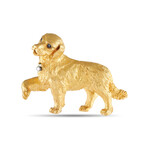 Tiffany & Co. // 18K Yellow Gold Golden Retriever Dog Brooch // Estate