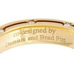 Damiani // D.Side Brad Pitt 18K Yellow Gold + 20-Diamond Band Ring // Ring Size: 6.25 // New