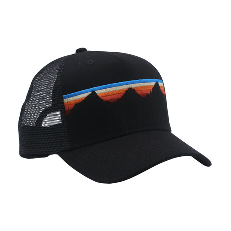 Teton Sunset Trucker Hat // Black + Sunset