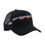 Teton Sunset Trucker Hat // Black + Sunset