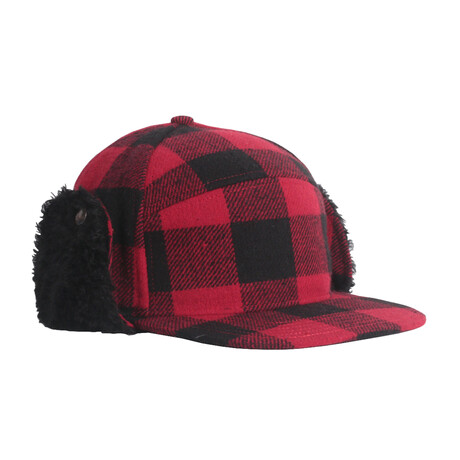 Lumberjack Wool Cap // Red + Black
