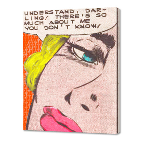 Comic Girl // Retro // Vintage // Lichtenstein Inspired (10"H x 8"W x 0.2"D)