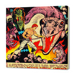 Reptilian Invasion // Man-Eating Lizards // Comics Aesthetic (12"H x 12"W x 0.2"D)