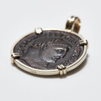 Roman Constantine The Great Coin, Gold Bezel // 317-320 CE