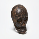 Spooky 1920s-1930s Wooden Skull Face