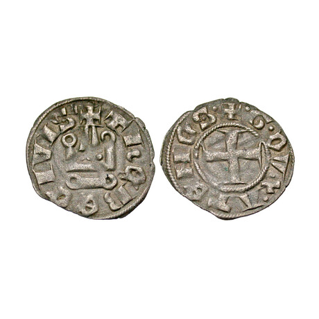 CrusADer Athens Silver Coin // 1280-1287 CE