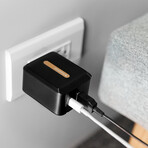 PowerBuddy 30W // USB-C + USB-A Foldable US Plug // Cable Storage (Black)