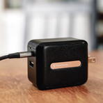 PowerBuddy 30W // USB-C + USB-A Foldable US Plug // Cable Storage (Black)